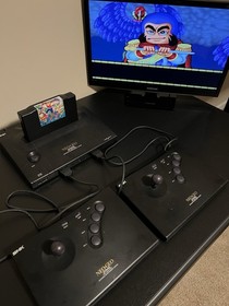 Neo Geo AES Console Low Serial Number  #19354 - 2x Old Style Sticks + 2 Games