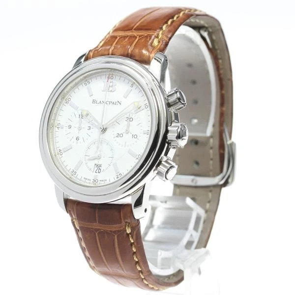 Blancpain — Blancpain Le Man 2185-1127-53 38mm SS White Dial Automatic Watch #C2391
