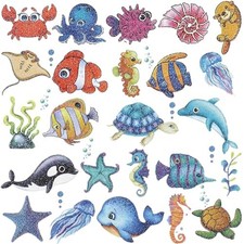 Glitter Ocean Sea Animals Tattoos for Kids Gift Party Favors