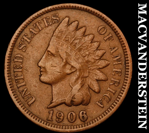 1906 Indian Head Cent- Very Fine+ Better Date No Reserve #i7920