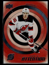 2022-23 Upper Deck Jack Hughes Centre of Attention Gold #CA-15 New Jersey Devils