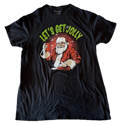 Let s Get Jolly Funny Christmas T-Shirt Santa Red Solo Cup Party Medium