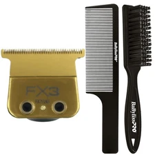 Babyliss Pro FX703G FX3 DLC Titanium Ultra Thin Blade Zero Gap with Brush + Comb