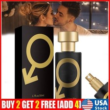 Aphrodisiac Golden Lure Her Pheromone Perfume Spray For Men to Attract Women US