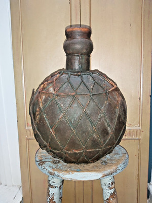 VINTAGE RUSTIKALES METALL WASSERGEFÄSS / TOPF