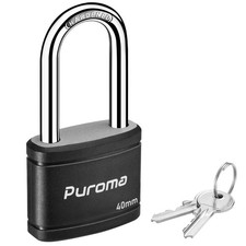 Keyed Padlock with 2 Keys Alike, 1.8 Inch Locker Lock 40mm Heavy-Duty Locks f...
