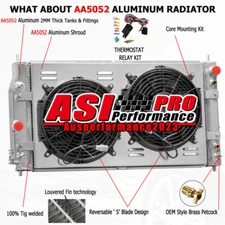 3 Row Radiator Shroud+Fan For 1998-04 Chrysler 300M Concorde/Dodge Intrepid 2.7L