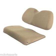 Terry Cloth Golf Cart Seat Cover Lt Khaki Elastic Hem Strap System Universal
