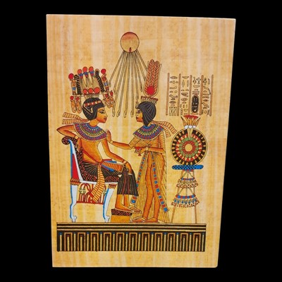 King Tutankhamen & Queen Ankhesnamun Hieroglyphic Unposted Postcard 5 ×''4 ''