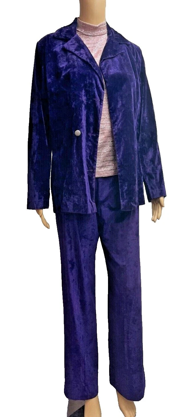 Trajes Vintage Original Pantalones de terciopelo, juegos y Suit Separates para Mujeres