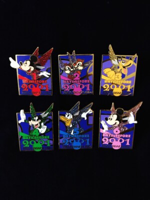 Tokyo Disneyland Days before 2001 Complete 6 Pin Set Disney Pin 3432 - 3437