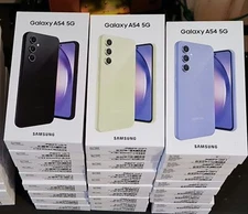 Genuine Samsung Galaxy A54 5G Empty Box - With/Without Cable - Graphite/Violet