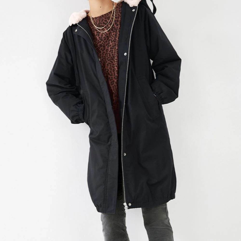 hush Sadie Parka Coat Ladies Womens Cotton Faux Fur Lined Hood Black Sizes 4 18
