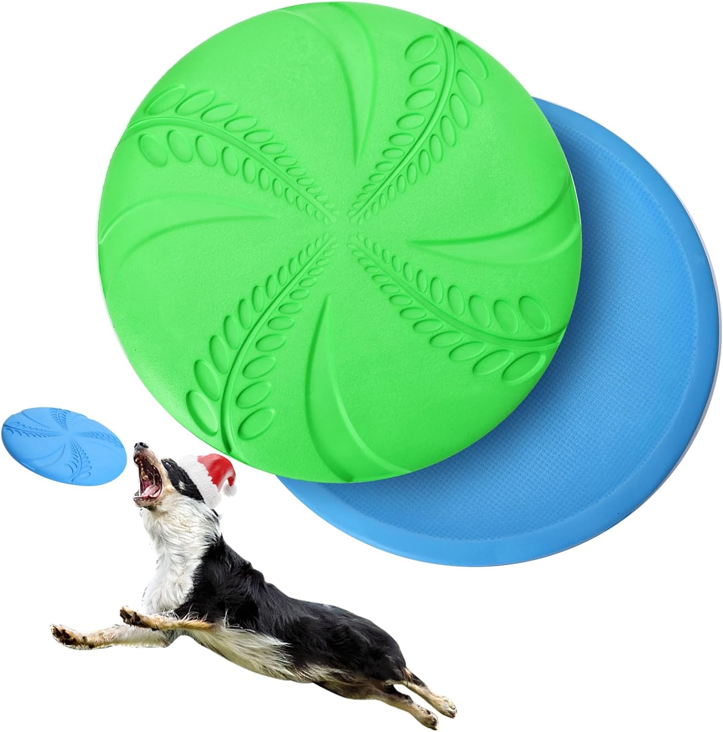 2 Pack Dog Flying Disc, Flexible Floatable Dog Disc Toy for Long-Distance Flies