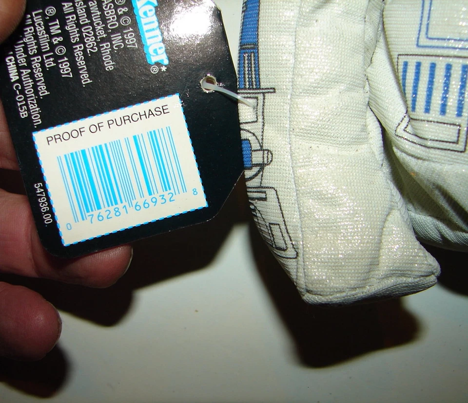 Boneco gorro de pelúcia Star Wars POTF Kenner Star Wars Buddies R2D2 com etiqueta 1123 - Imagem 2 de 2