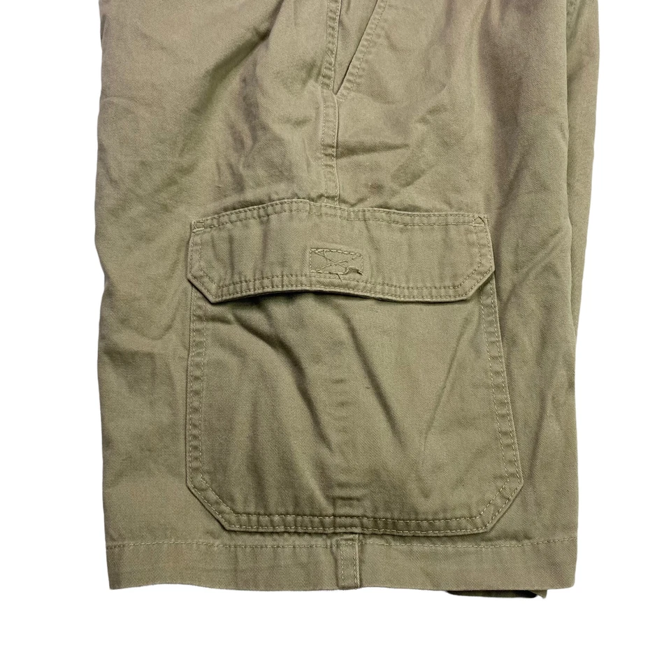 Ralph Lauren Chaps Cargo Chino Shorts Mens Size 29 Khaki Wash Twill Flat Front - Image 4 of 4