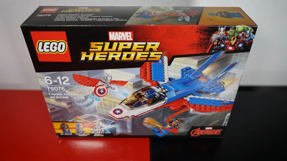LEGO Marvel Super Heroes 76076 - Captain America Jet Pursuit Boîte neuve scellée - Photo 1/4