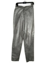 Vakko Leather Slim Tapered Casual High Rise Pants Size 8