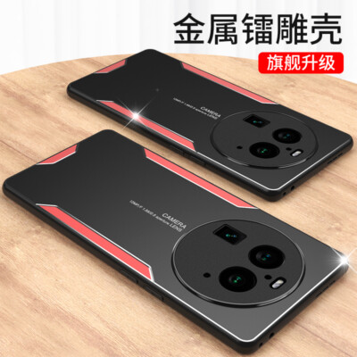 For Oppo Find X6 Pro, Luxury Hybrid Armor Metal Aluminum Soft Side Cover Case