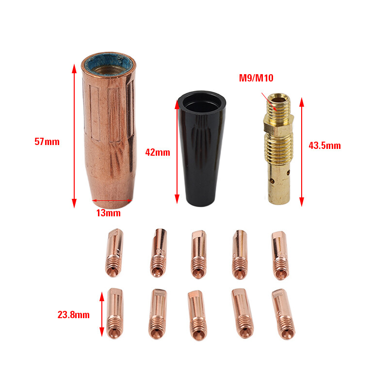 13pcs MIG Gun Nozzle Tip Kit Fit Lincoln Weld Pak 100 100HD 140HD 175HD