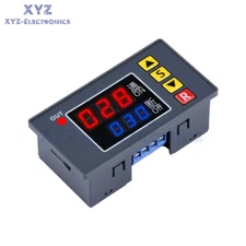 12V Timing Delay Relay Module Cycle Timer Digital LED Dual Display 0-999 hours