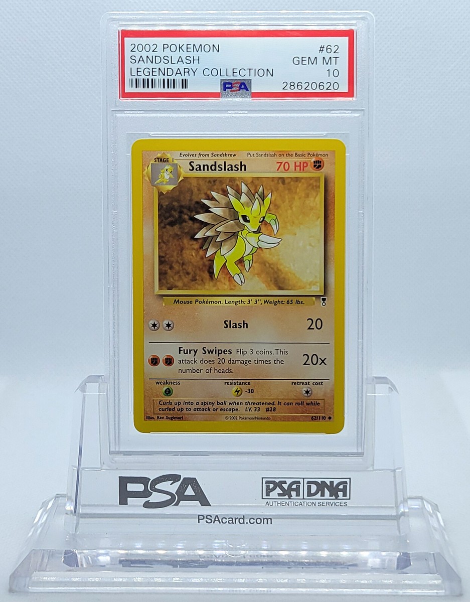 【PSA10連番】サンド/サンドパン Sandshrew/Sandslash POKEMON LEGENDARY COLLECTION SANDSLASH #62 CARD PSA 10 GEM