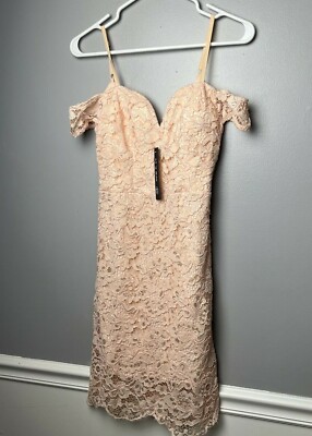 peach lace mini dress Women's Satin Lace Insert Mini Dress, Peach