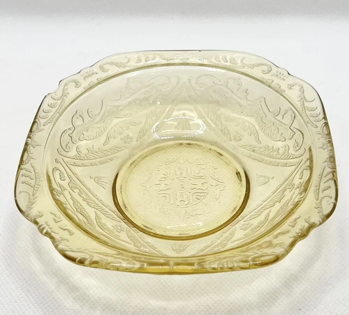 Vintage Madrid Yellow Depression Glass 5" Sherbet plate