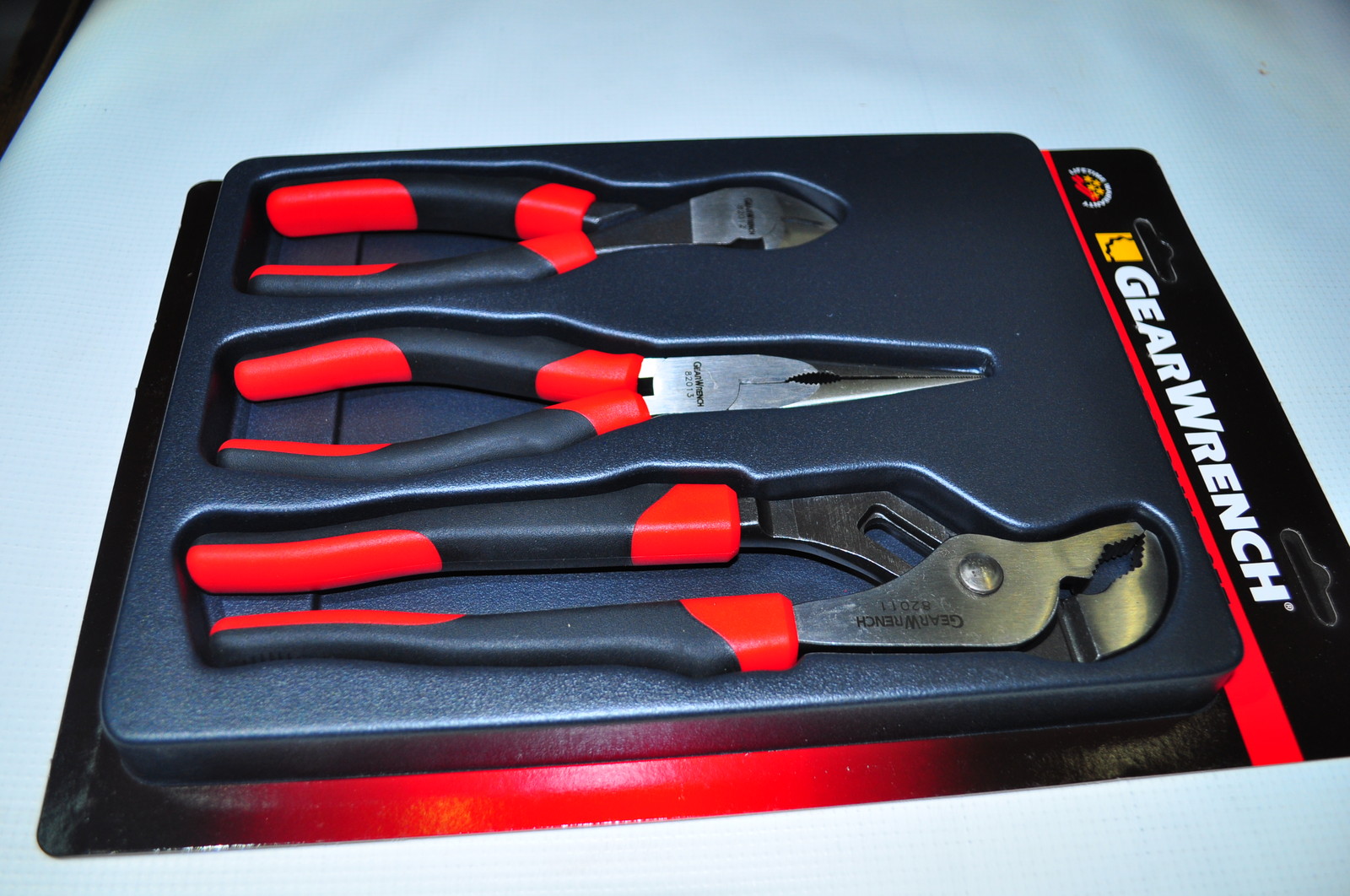 KD GearWrench 82104 3 Pcs PlierNeedle Nose ,Side Cutter and water pump