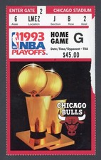 1993 NBA Conference Finals Game 6 Ticket Stub Bulls Michael Jordan Clinch Series