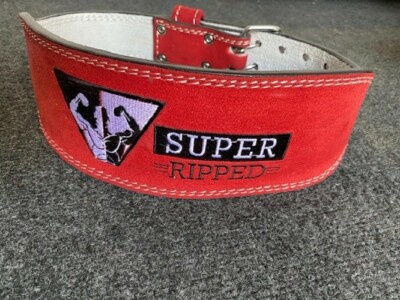 SUPER GERIPPT gepolsterter Gewichthebergürtel - 4   Wildledergürtel - Unisex Gürtel