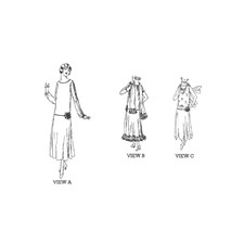 Past Patterns 5622 - Early 1920s Evening Dress Sewing Pattern bust size 36"