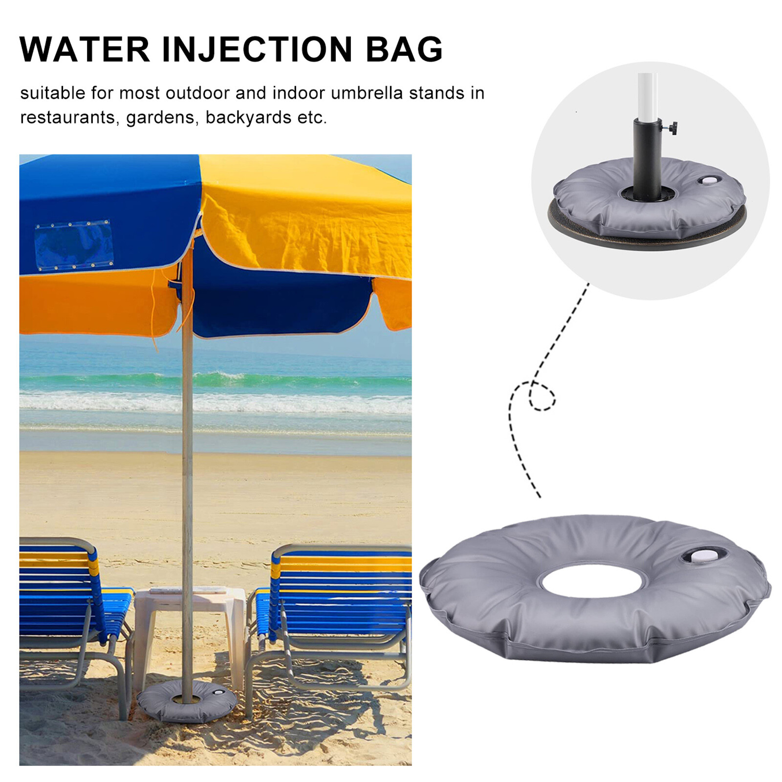 Water Filled Weight Bag Cantilever Umbrella Base Weight Bags Foldable