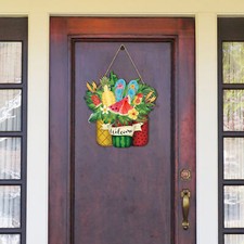 Front Door Porch Welcome Sign Door Welcome Sign with Lanyard Decorative Summer