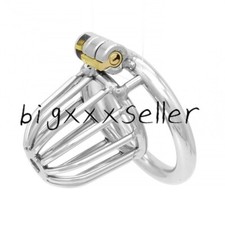 Stainless Steel Metal Male Chastity Device Belt Chastity Cage Locks Rings