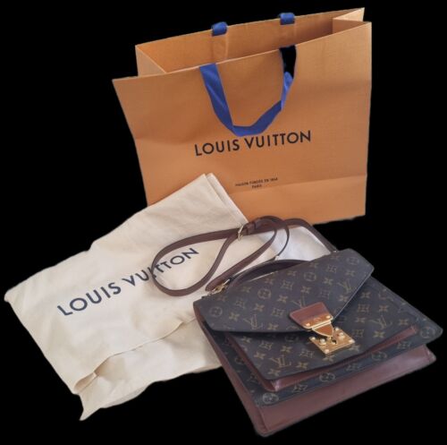 Louis Vuitton Monceau 26 Shoulder Bag Brown Leather