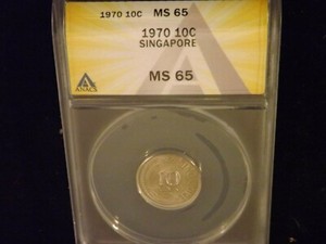 1970  10 C                Singapore              ANACS MS 65