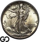 1937 Walking Liberty Half Dollar Nice Gem BU, Lustrous Beauty