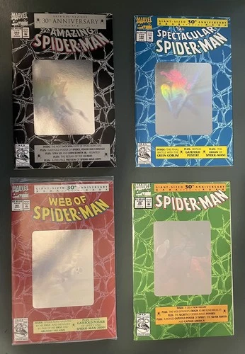Spider-Man 30th Anniv Hologram Set  NM Amazing 365 1st Spider-Man 2099 1992