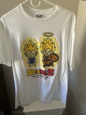 Bape x Dragon Ball Z Super Saiyan Vegeta & Son Goku Baby Milo Tee
