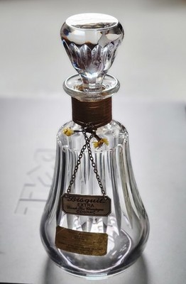 BACCARAT BISQUIT FINE CHAMPAGNE COGNAC NAPOLEON CARAFE CRYSTAL DECANTER vtg 4.5q