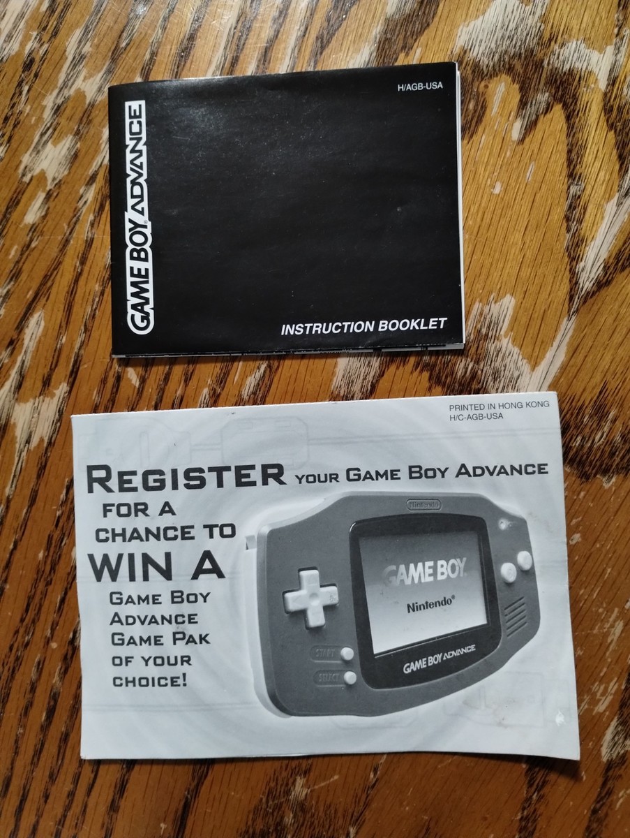 VINTAGE NINTENDO GAMEBOY ADVANCE AGB-001 INDIGO COLOR WITH BRANDED