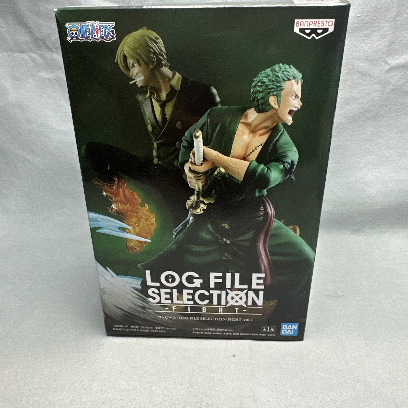 Banpresto One Piece Log File Roronoa Zoro Figure (New) US Seller