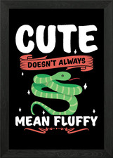 Cute Snake Pet Gift Idea Framed Wall Art Poster Canvas Print Picture