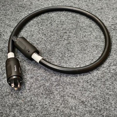 1x HiFi Copper silver US AC power cable IEC Female Rhodium Aluminum alloy plug