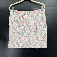 Lands' End ditsy floral cotton blend skort gorpcore outdoor stretch pencil skirt