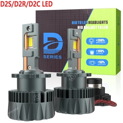 CANBUS D2S D2R LED Headlight Bulbs Replace HID Xenon White 6500K Conversion Kit