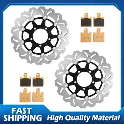 2 Front Brake Rotors Disc Pads For Kawasaki GTR 1400 Concours ABS 08-17 ZZR 1400