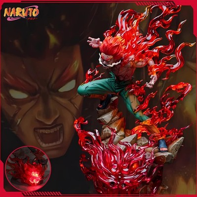 Might Guy Eight Gates Naruto Anime Figure Model Statue PVC 9'' [Box : Light-Up]