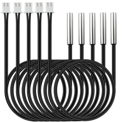 VWTNI 5PCS 1M Temperature Sensor Probe 10K, B3950 NTC Thermistor Sensor Probe...